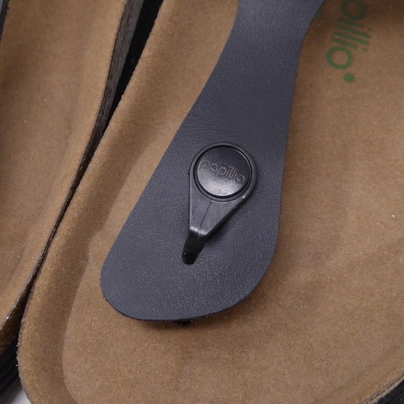 Papillio Birkenstock Womens Gizeh Platform Sandal Black Vegan Size 39EU / 8US - Picture 3 of 8